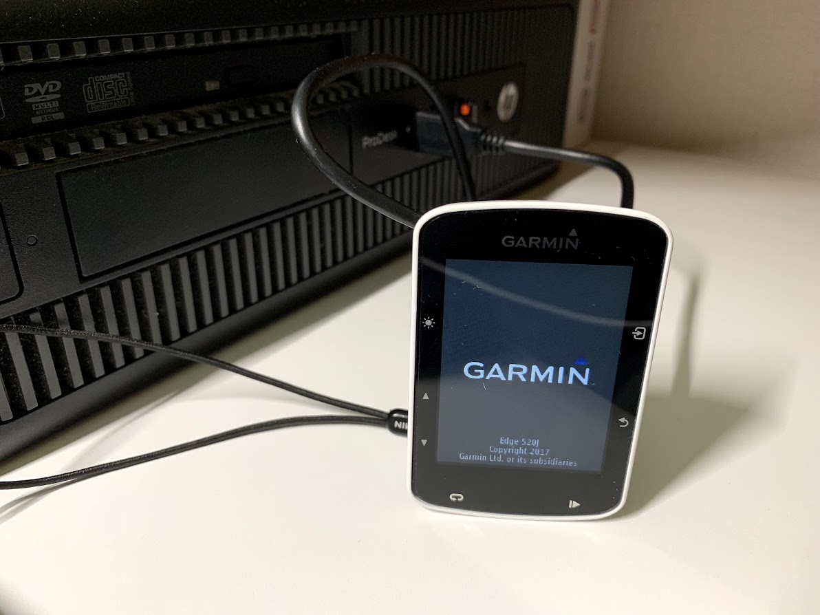 Garmin Edge520j スクリーンショットで撮影したファイルの確認方法